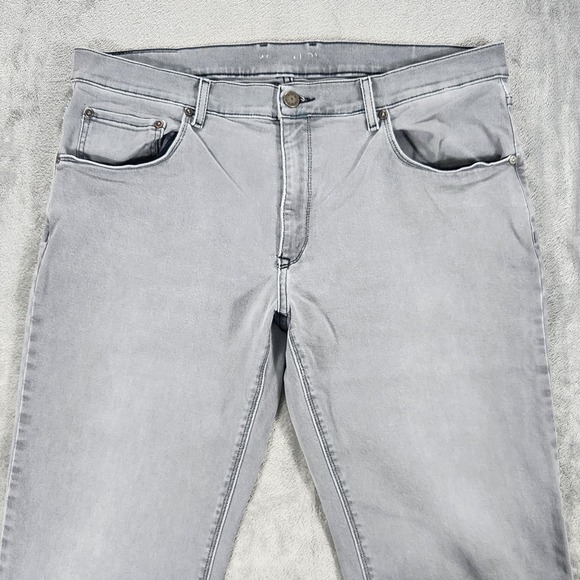 Mott & Bow Jeans Mens 38x32 Stone Gray Straight Leg Stretch Denim Casual - Picture 3 of 15